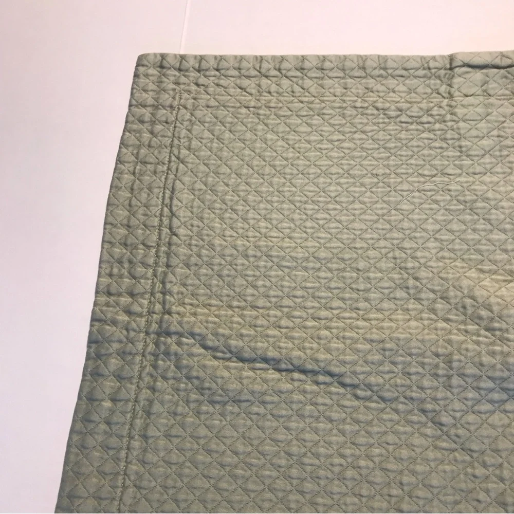 Restoration Hardware Vintage-Washed Diamond Matelasse Standard pillow sham Green